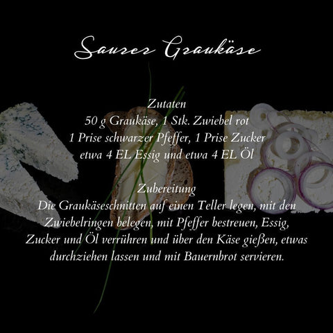 Graukäse-Jausn: Brot, Butter, Beilagen, Wein - TIROLISH