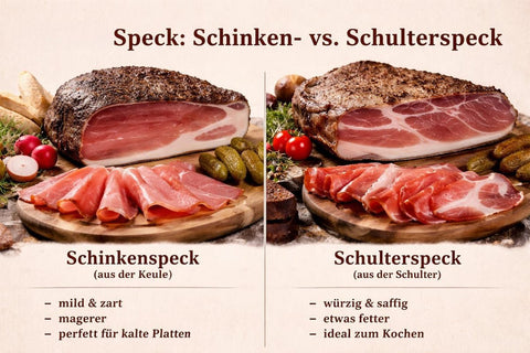 Karreespeck, Bauchspeck, Schinkenspeck: Der Vergleich - TIROLISH